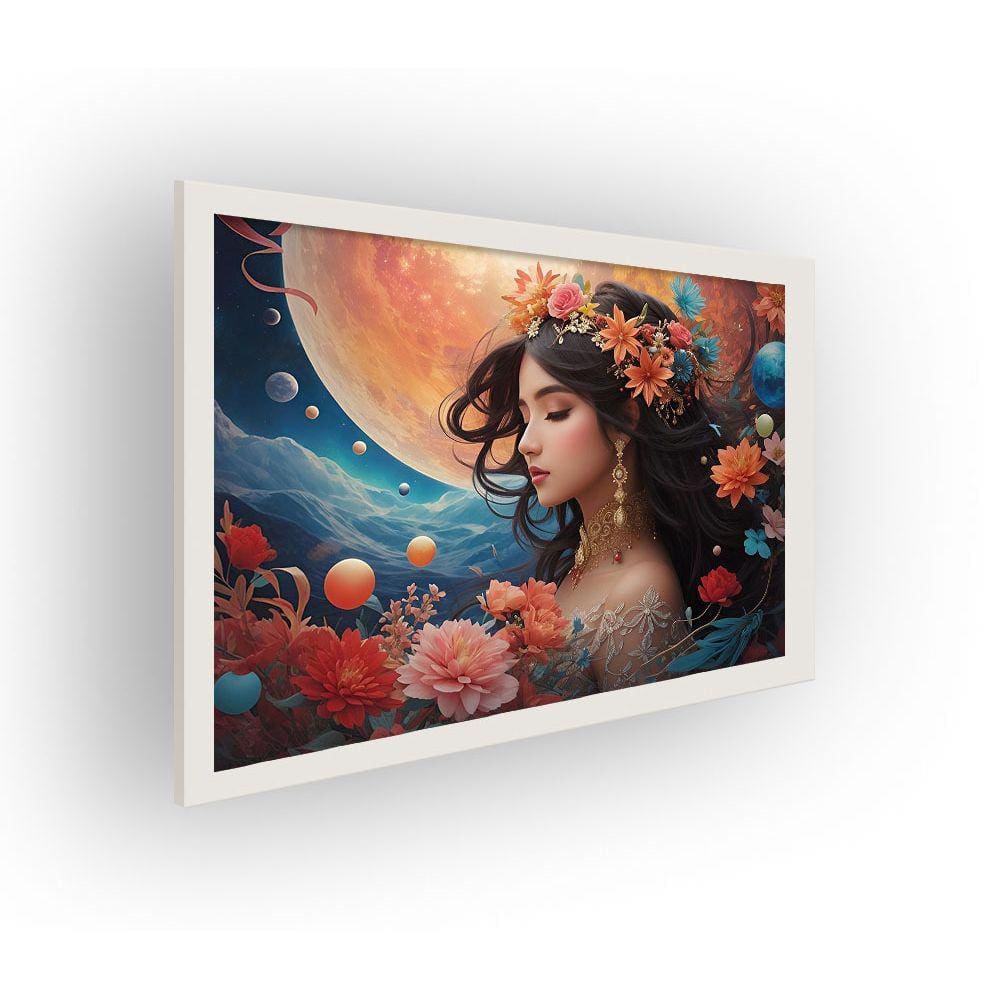 Quadro Decorativo MDF 20x28 c/ Moldura Beleza Exótica