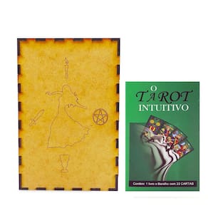 O Tarô Intuitivo 22 Cartas com Porta Tarô Madeira Mística