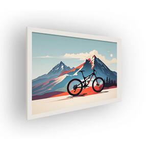 Quadro Decorativo MDF 20x28 c/ Moldura Mountain Bike