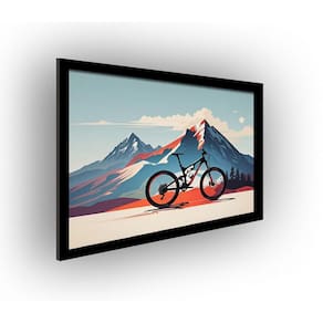 Quadro Decorativo MDF 20x28 c/ Moldura Mountain Bike