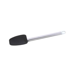 Jogo 2 Espátulas de Silicone Cabo Inox Preto 25cm Mimo Style