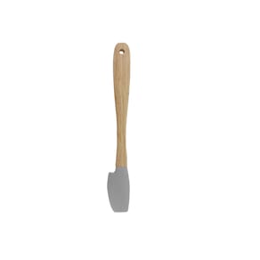 Jogo 2 Meia Espát Retas Silicone Cabo Bambu 21 cm Mimo Style
