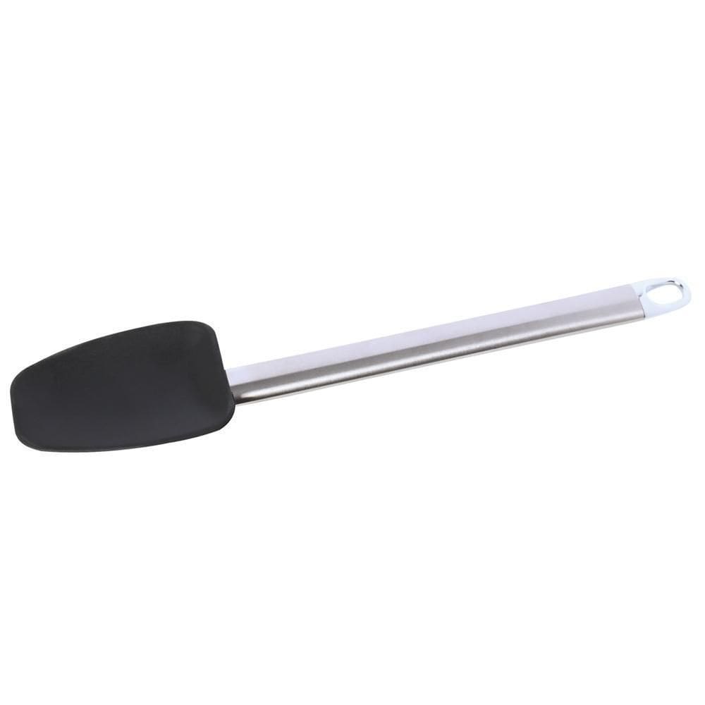 Espátula Média De Silicone E Aço Inox Preto Mimo Style