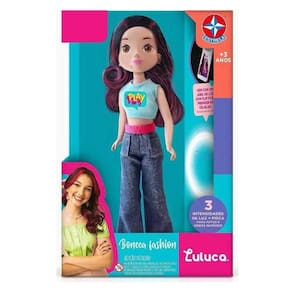 Boneca luluca Fashion Com Acessório Para Celular - Estrela