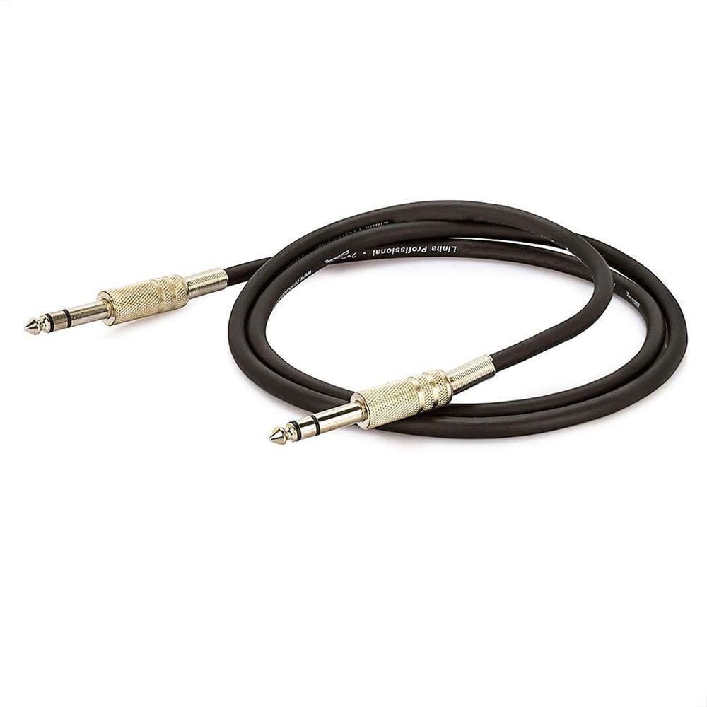 Cabo P10 Para P10 Estereopreto - 4 Mt