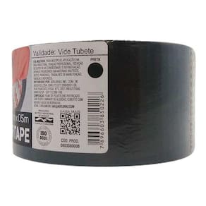 Fita  Silver Tape Preta Profissional Alta Fixação 48mm x 5m Adesiva Larga Multiuso