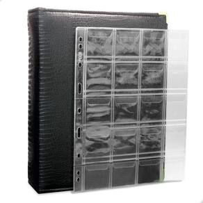 Álbum Fichário 10 Folhas Para 200 Moedas 28x21 Cobra Fosco XL