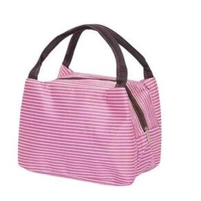 Bolsa Térmica Lancheira, Marmita Listrada Feminina Fitness