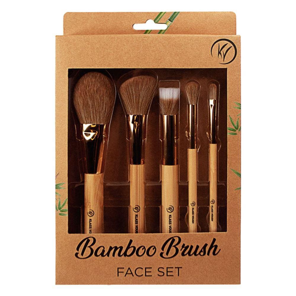 Kit Pincel De Maquiagem Klass Vough Bamboo Brush Face Set Bfs-02