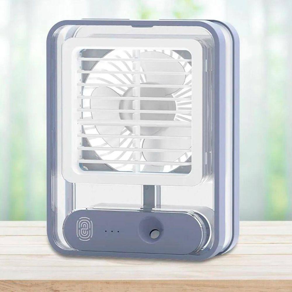Mini Ventilador Portátil Umidificador LED USB