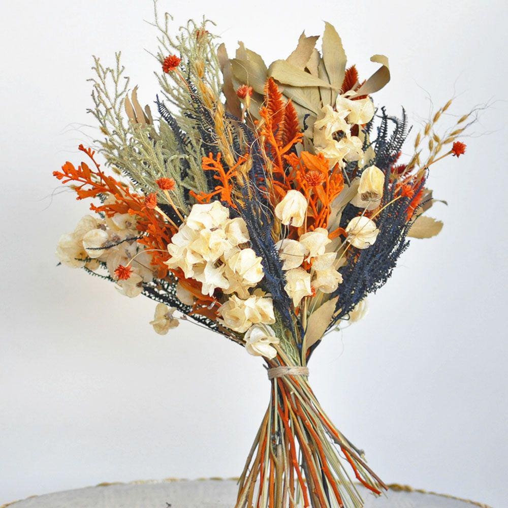Buquê de flores desidratadas colorido decoração