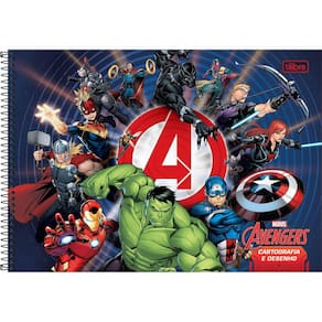 Caderno de Desenho e Cartografia Avengers (Vingadores) 80 Folhas - Tilibra