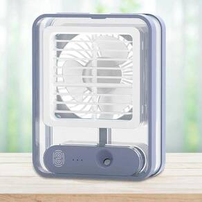 Ventilador Pequeno Umidificador LED 3 Velocidades