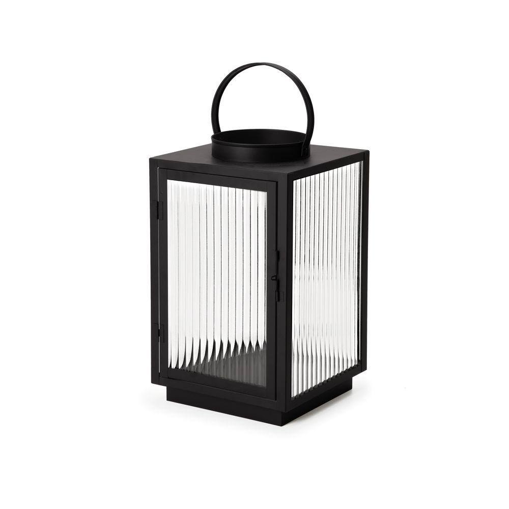 Lanterna Em Metal E Vidro 38Cm