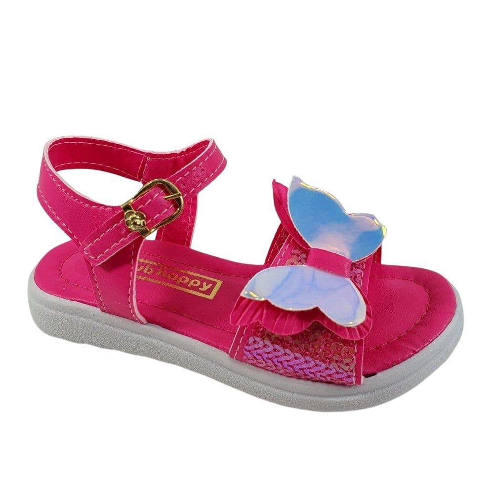 Sandália Infantil Rosa Pink Enfeite de Borboleta 76.028