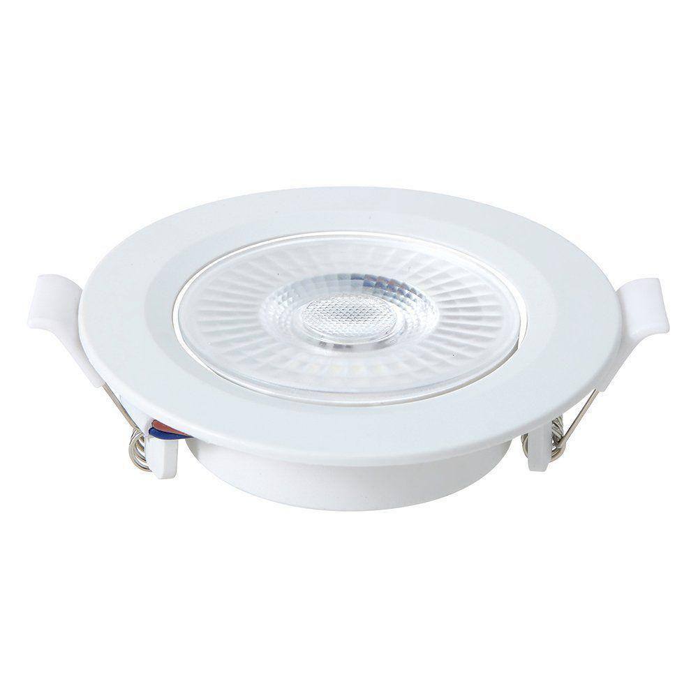 Spot Led Embutido Redondo 3w 3000k Branco Blumenau Branco - Bivolt