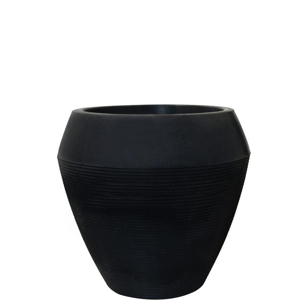 Vaso Iguatemi 26 X 37 Cm Cor 07 - Preto Sólido