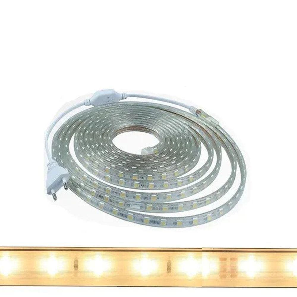 Fita Led Taschibra 2,5w 30 Leds-m 220v Ip20 Branco Branco - 12v