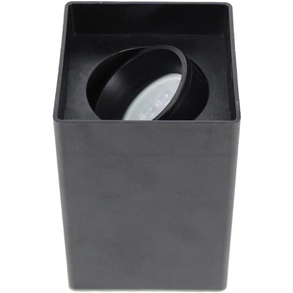 Spot Clean Quadrado Sobrepor Preto - Bivolt