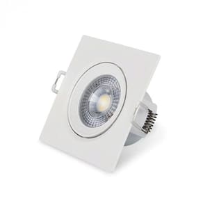 Spot Embutir Quadrado 5w Led Branco Branco - Bivolt