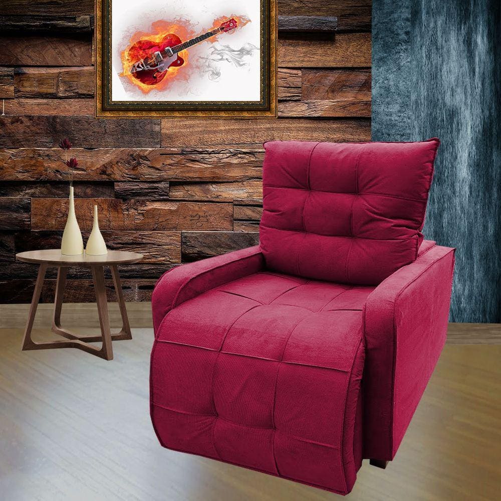 Poltrona Reclinável Sala Quarto Amamentação Azera Material