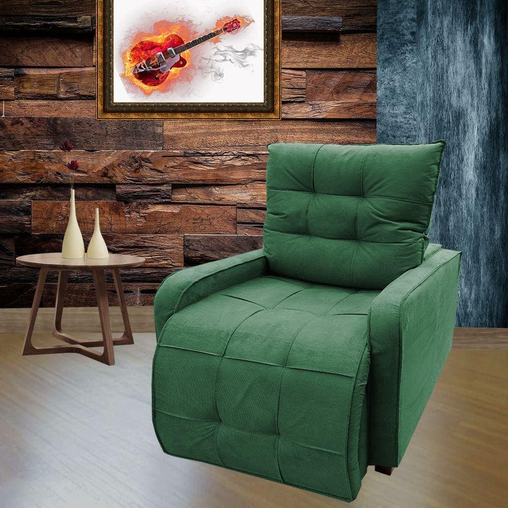 Poltrona Reclinável Sala Quarto Amamentação Azera Verde