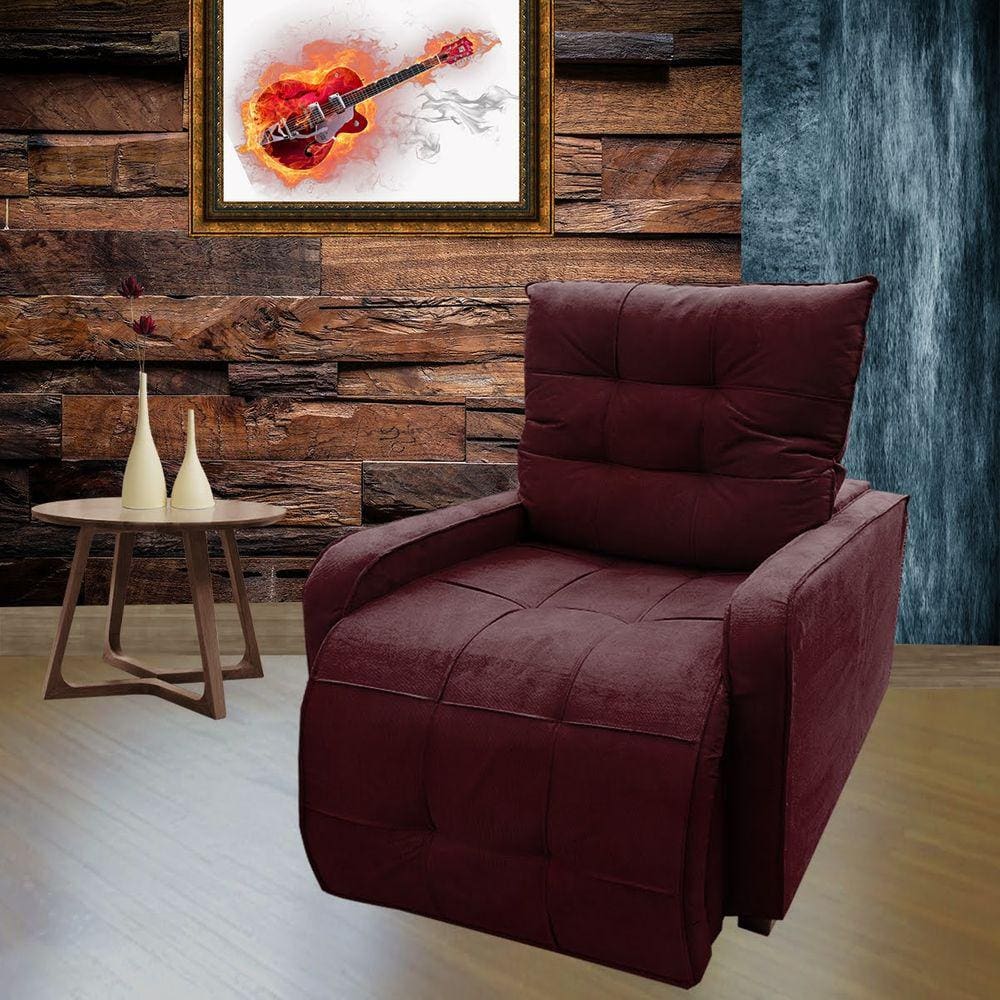 Poltrona Reclinável Sala Quarto Amamentação Azera Bordo