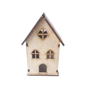 Mini Casa em MDF 11,5x7,5x5,5cm 6541 - MDF