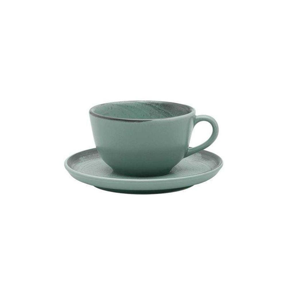 Conjunto Xícaras Flat Pacífico 200ml com Pires - Oxford