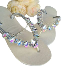Havaianas com Glitter e Pedraria Boreal Fim de Ano Noiva