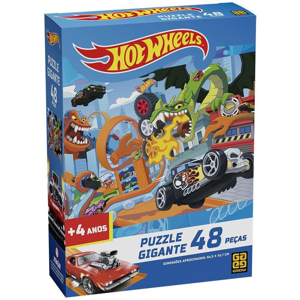 Puzzle Gigante 48 peças Hot Wheels