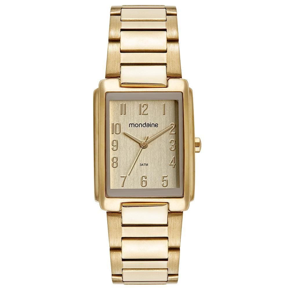 Relógio Mondaine Feminino Dourado - Aço, Analógico, 30m Àgua