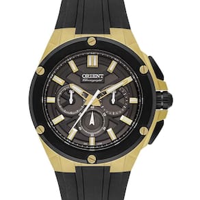 Relógio Orient Masculino Cronógrafo Dourado 100m Caixa 45mm
