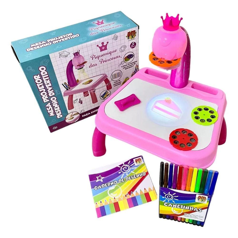 Mesa Projetora Infantil Piquenique das Princesas - Dm Toys