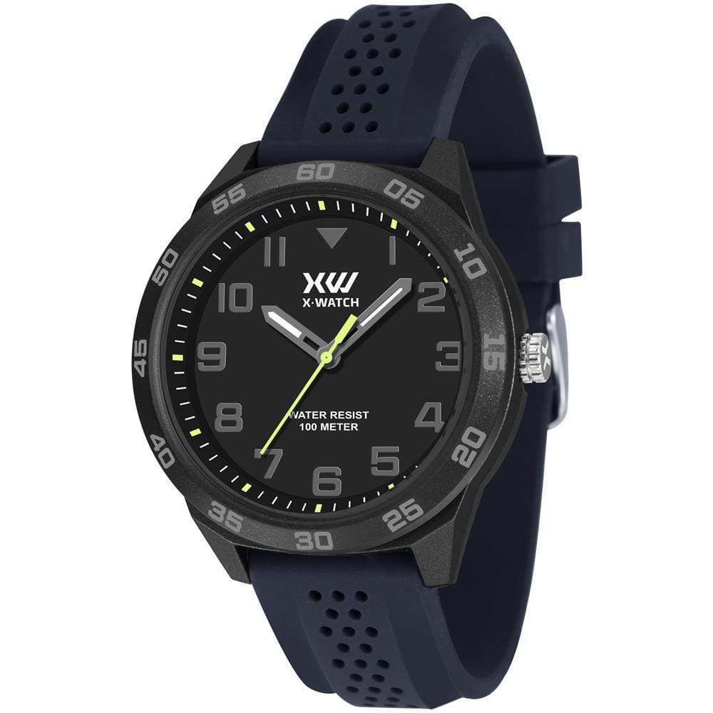 Relógio X-Watch Masculino 48mm Preto Verde