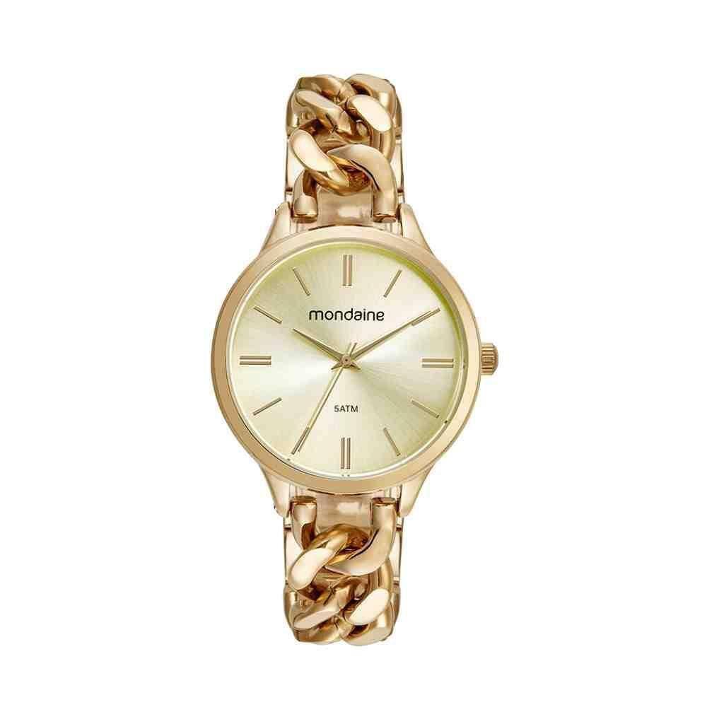Relógio Mondaine Dourado Fem. 32591LPMVDM1 - Analógico, Aço