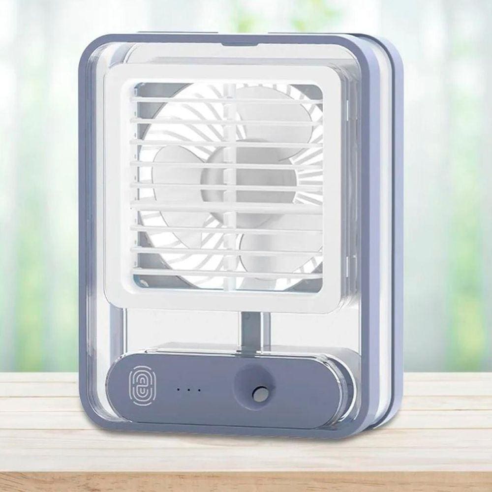 Ventilador Luminária Abajur Umidificador Ar Recarregável Usb