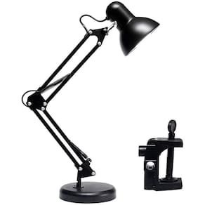 Luminária Articulada De Mesa Abajur Tipo Pixar Com Base E Garra Preto