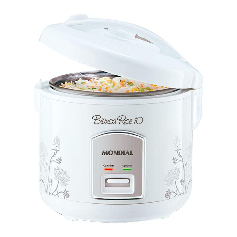 Panela Eletrica de ARROZ Bianca Rice 10 Xicaras com Funcao Aquecer Branca PE-10 220V