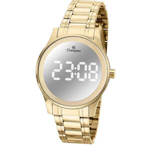 Relógio Feminino Champion Digital CH48046B Dourado Espelhado