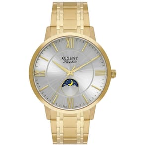 Relógio Orient Masculino Fases da Lua Dourado 4,1cm