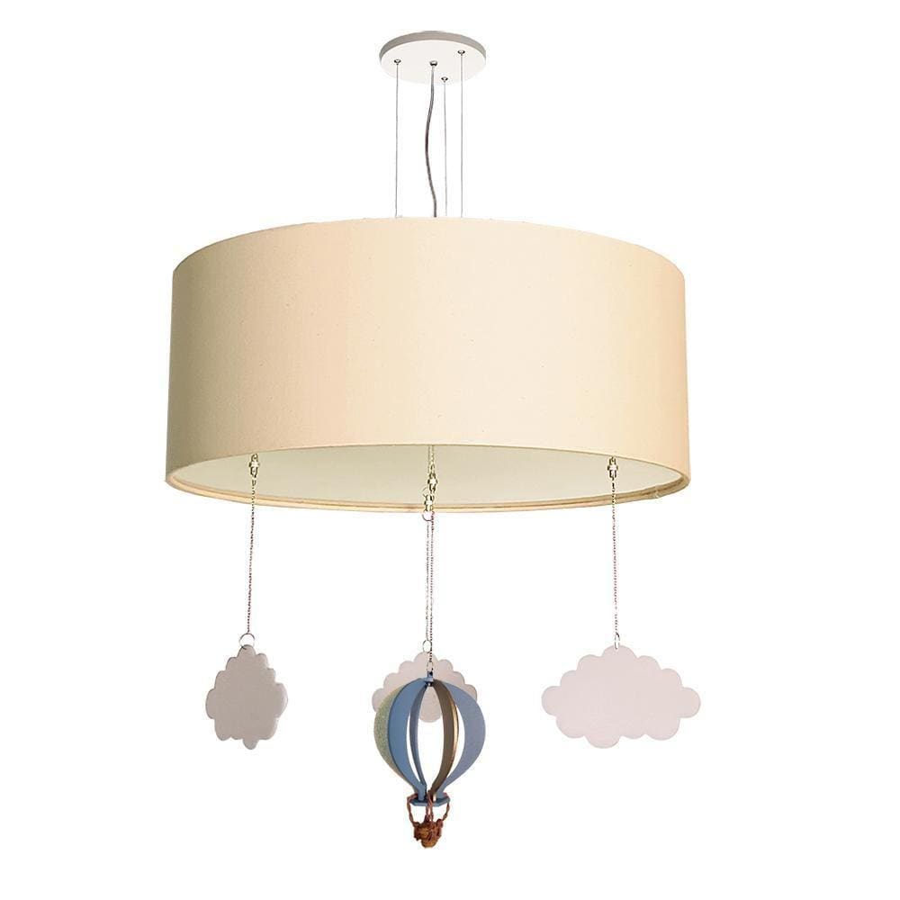 Luminária de Teto Pendente Balão Cúpula 40x15cm Cru 5992