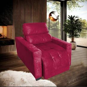 Poltrona Reclinável Sala Quarto Amamentação Madri Vermelho