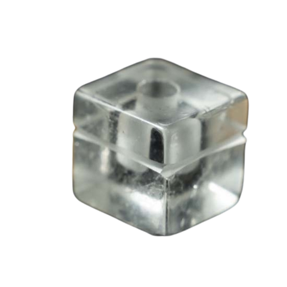 Colar Pedra Cubo Cristal Difusor Aromaterapia Ranhurado