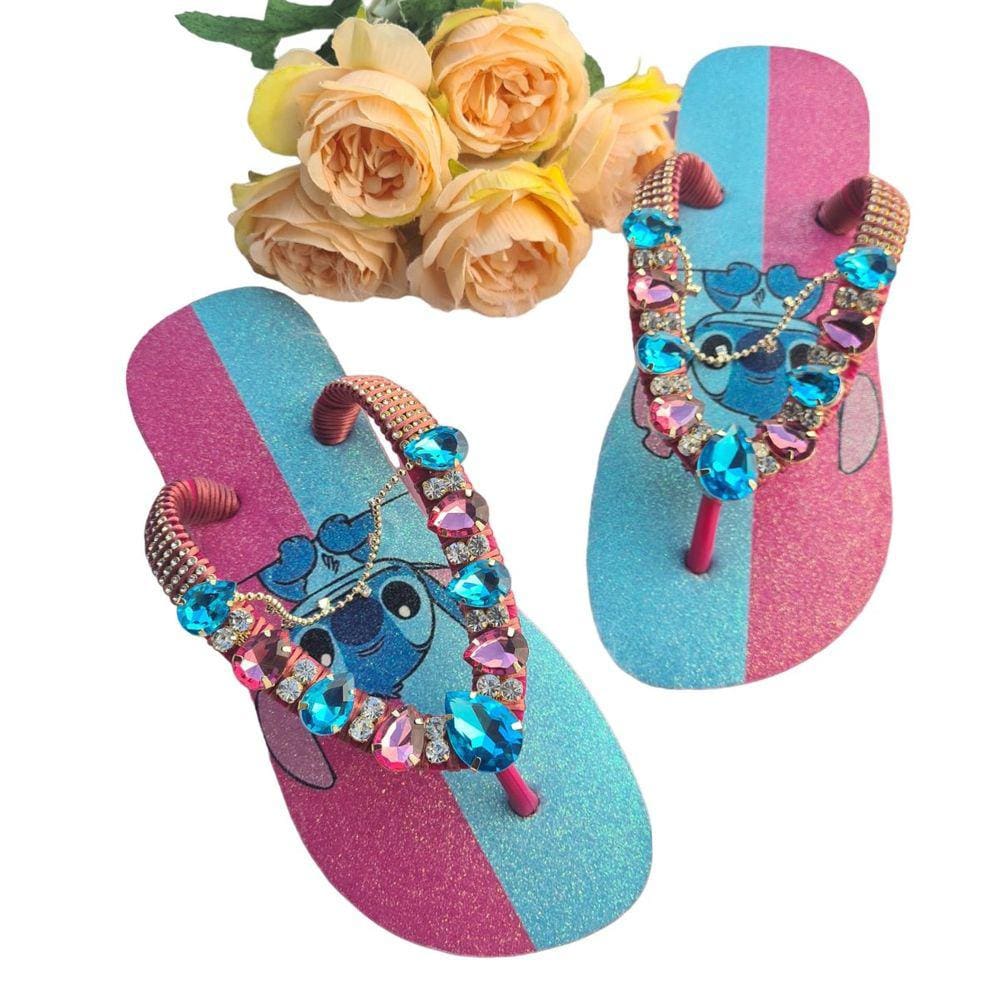 Chinelo Havaianas Lilo e Stitch com Pedraria