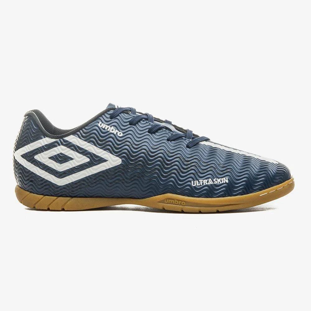 Chuteira Futsal Umbro Ultraskin Masculina - Marinho e Branco