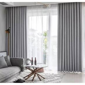 Cortina Blackout 4,00 X 2,50 Trilho Suiço Em Tecido Cinza