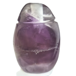 Colar Pedra Rolada Ametista Difusor Aromaterapia Ranhurado