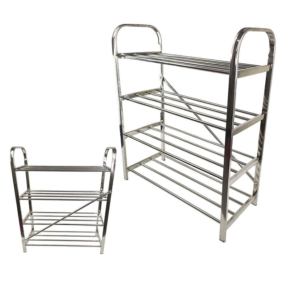 Sapateira Prateleira 4 Andares Inox 12 Pares Tenis Sapato Sandalia Calçado