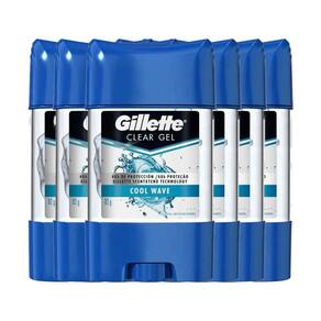 Kit Desodorante Gillette Clear Gel Cool Wave 82g - 6 Unidades